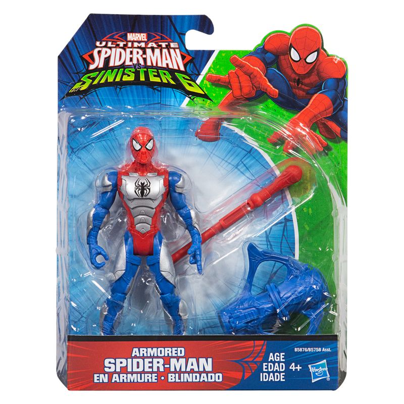 Boneco De Brinquedo Ultimate Spider-Man Vs The Sinister 6 Spider-Man  Blindado Hasbro