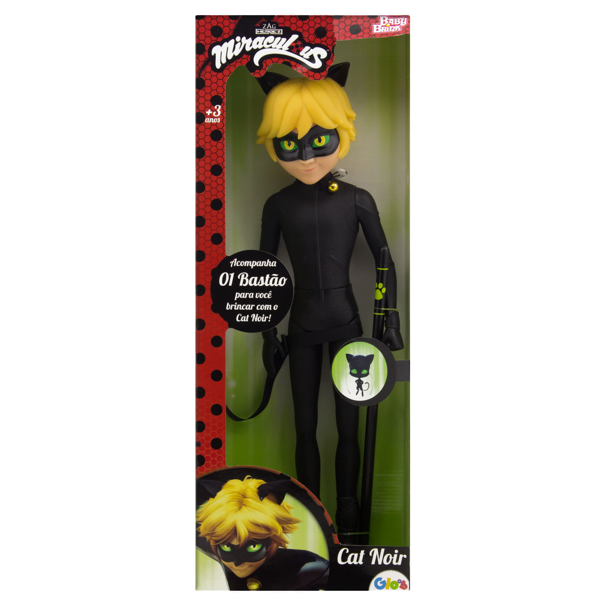 Boneco Cat Noir Miraculous Baby Brink