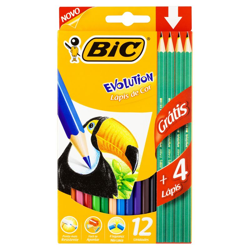 Lapiseira Recarregável Preta 0,7mm Bic Criterium Grátis 12 Grafites