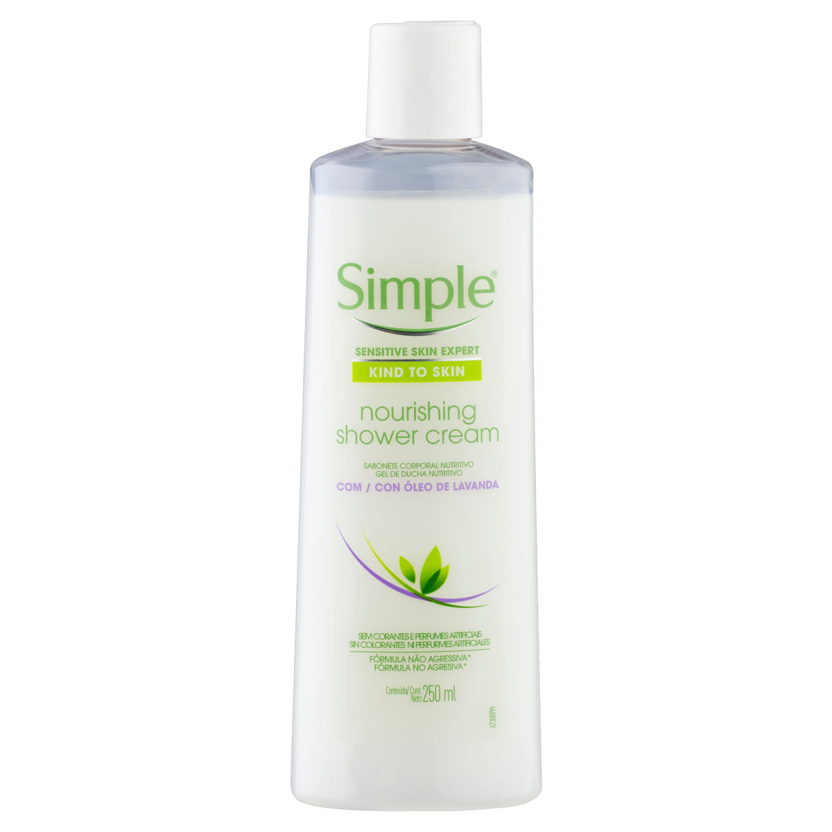 Simple Sabonete Liquido Corporal Nourishing Shower Cream Com Oleo De  Lavanda 250 Ml
