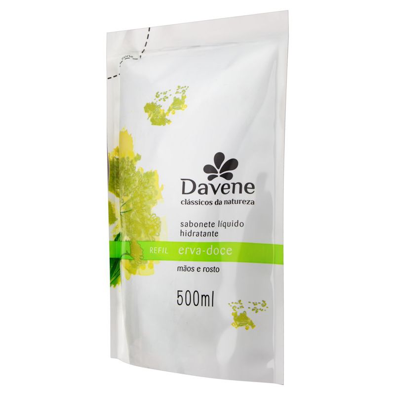 Davene Sabonete Liquido Maos E Rosto Refil Erva Doce 500 Ml