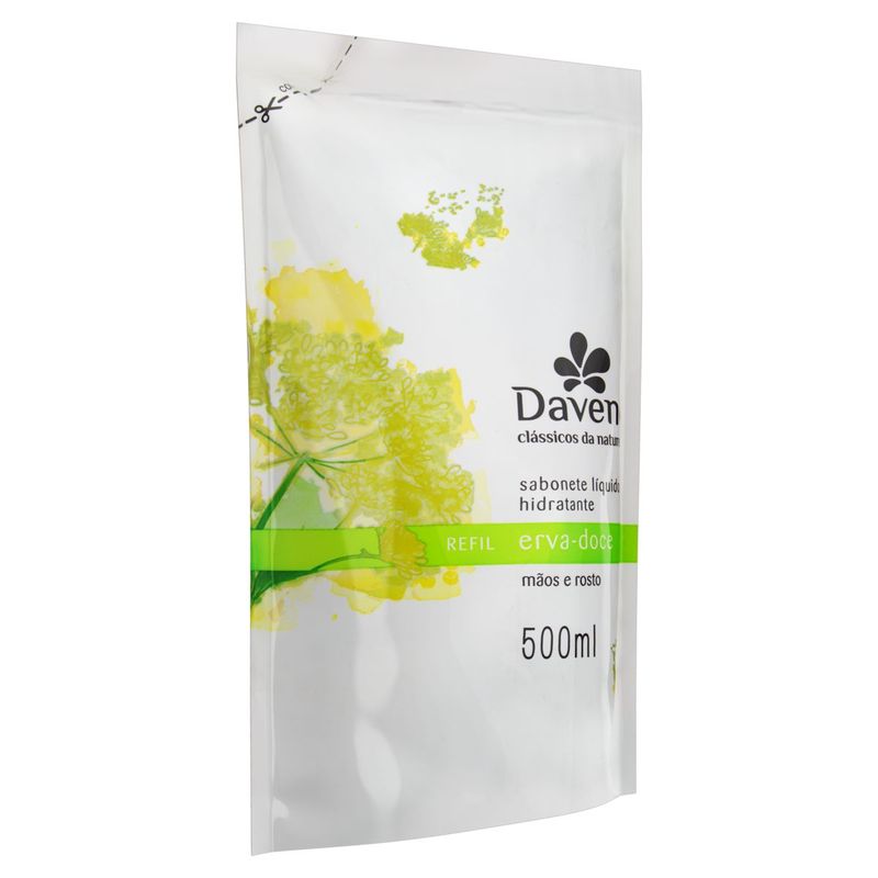 Davene Sabonete Liquido Maos E Rosto Refil Erva Doce 500 Ml