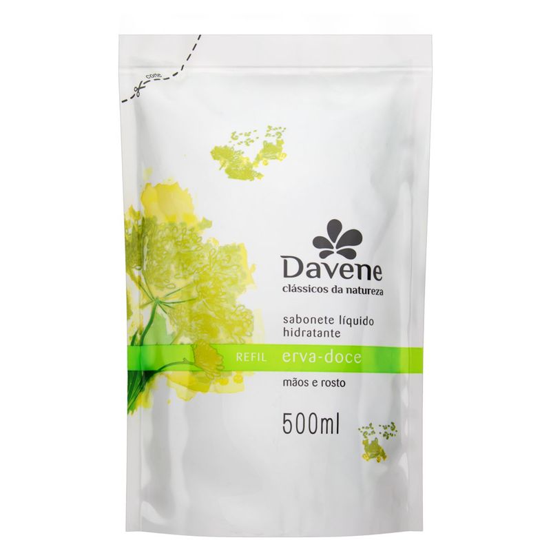 Davene Sabonete Liquido Maos E Rosto Refil Erva Doce 500 Ml