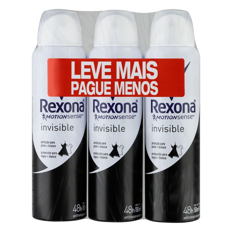 Antitranspirante Rexona Feminino Aerosol Invisible 150ml