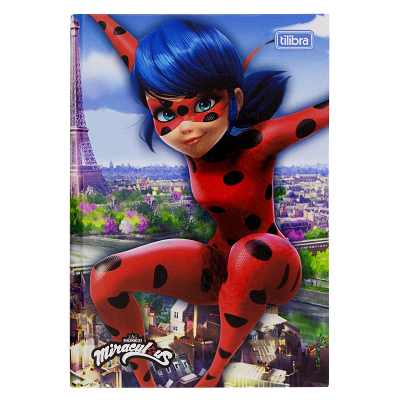 Caderno Pequeno 1/4 Brochura 48 Folhas Miraculous Ladybug TILIBRA