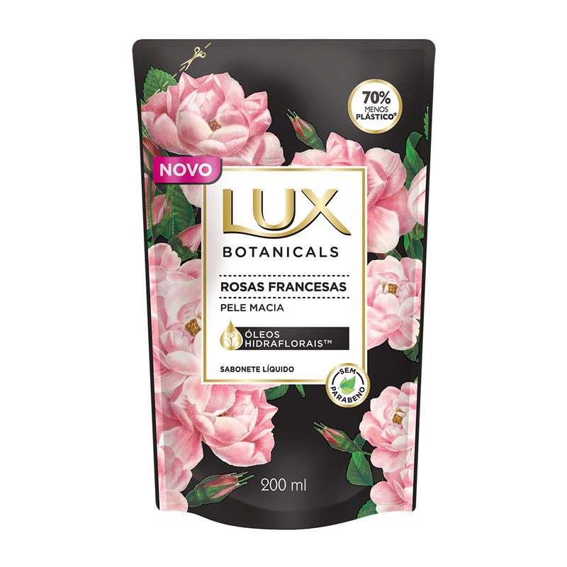 LUX BOTANICALS SABONETE LIQUIDO ROSAS FRANCESAS REFIL 200 ML x 1