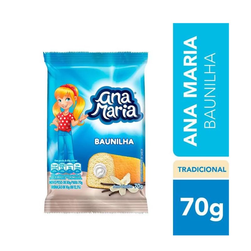 BOLINHO ANA MARIA TRADICIONAL BAUNILHA 70G