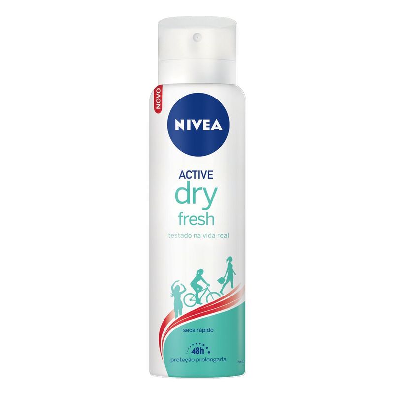 Desodorante Nivea Feminino Active Dry Comfort Aerossol 2x150ml - Destro