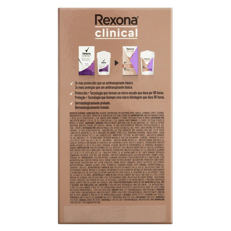 Desodorante Antitranspirante Rexona Clinical Extra Dry 48g