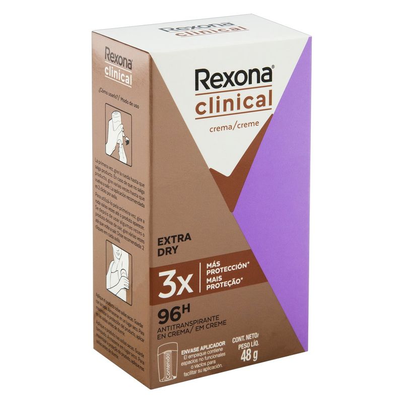 Desodorante Rexona Clinical Antitranspirante em Creme 48g - Unidade