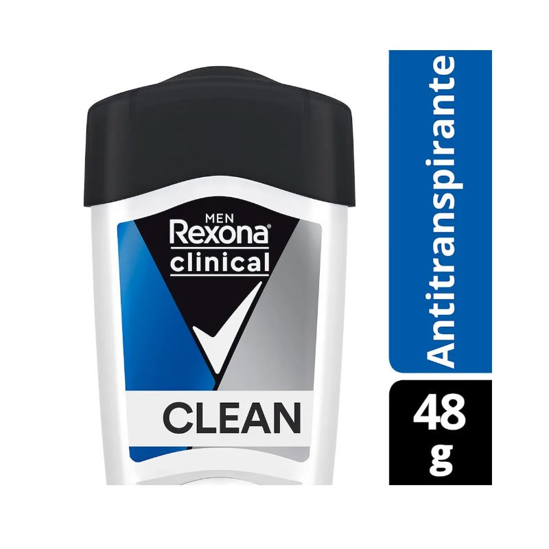 Kit 2 Desodorante Antitraspirante Rexona Clinical Creme Clean 96h