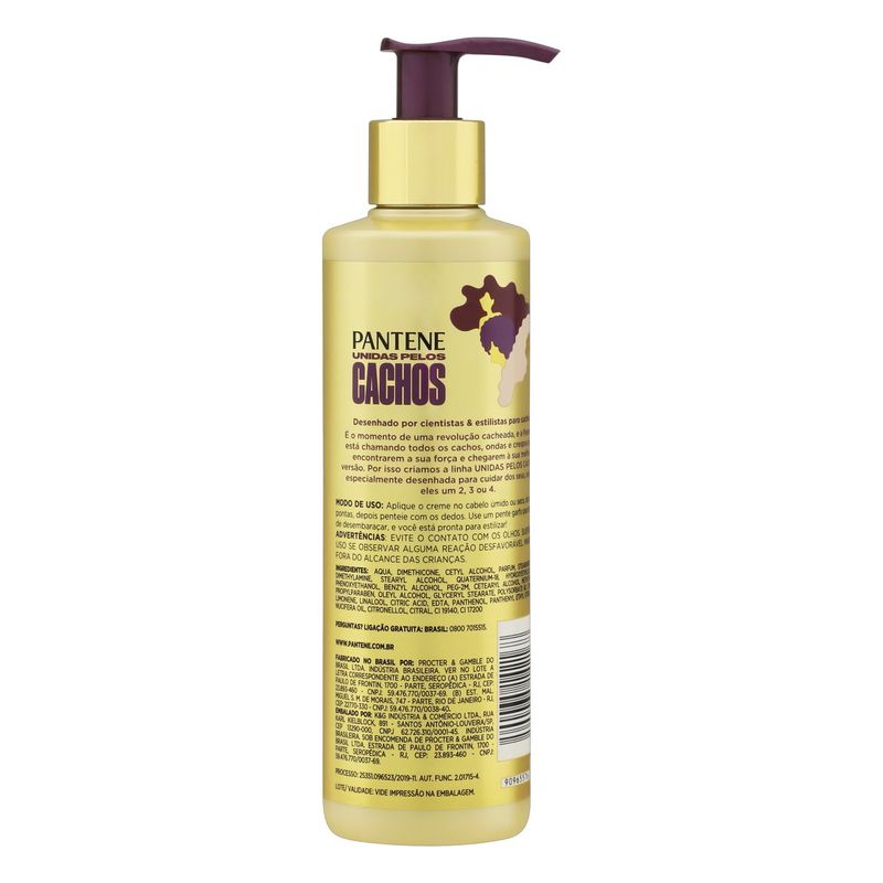 Pantene - Creme de Cabelo Cacheado, Frizz Control, de Cabelo Cacheado,  Cachos 4ABC, 225 ml : : Beleza