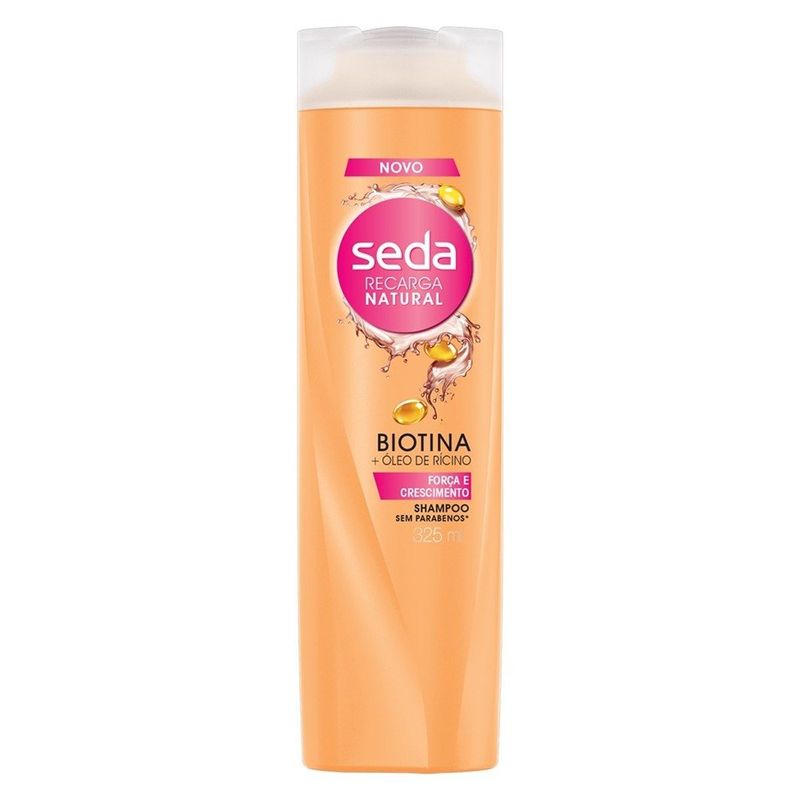 Shampoo Seda Recarga Natural Biotina + Oleo de Ricino 325ml