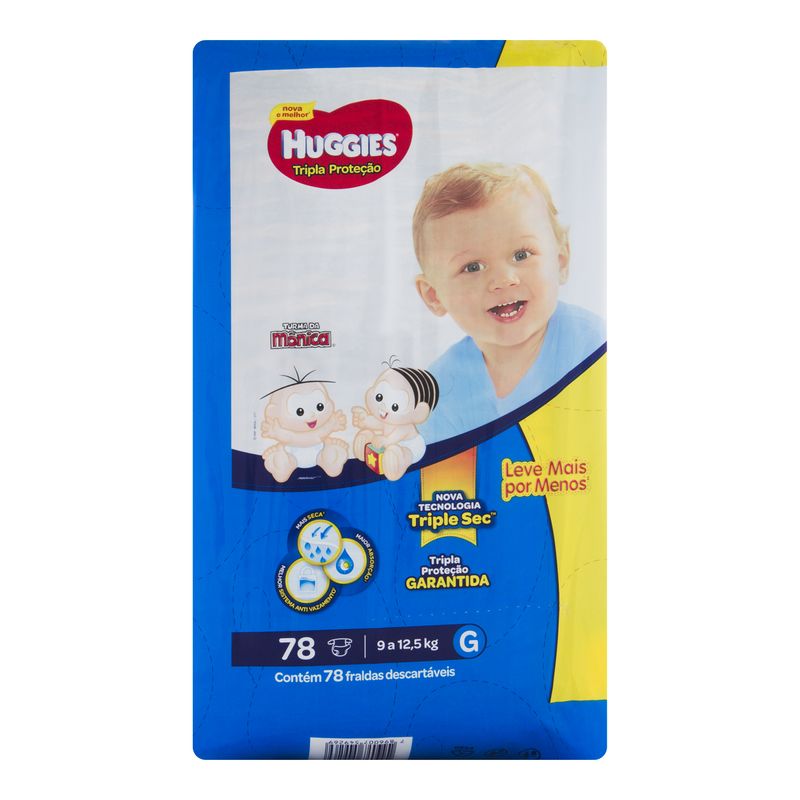 Fralda Descartável Huggies Tripla Proteção Xtra-Protect G 9 a 12.5