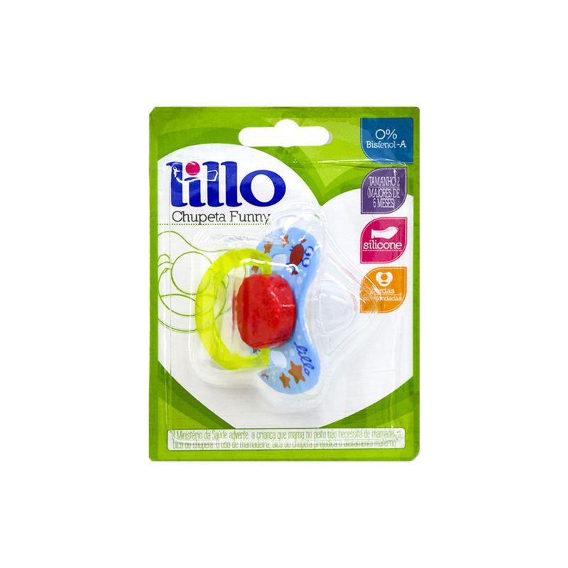 LILLO CHUPETA FUNNY ORTODONTICO SILICONE AZUL N.2 x 1