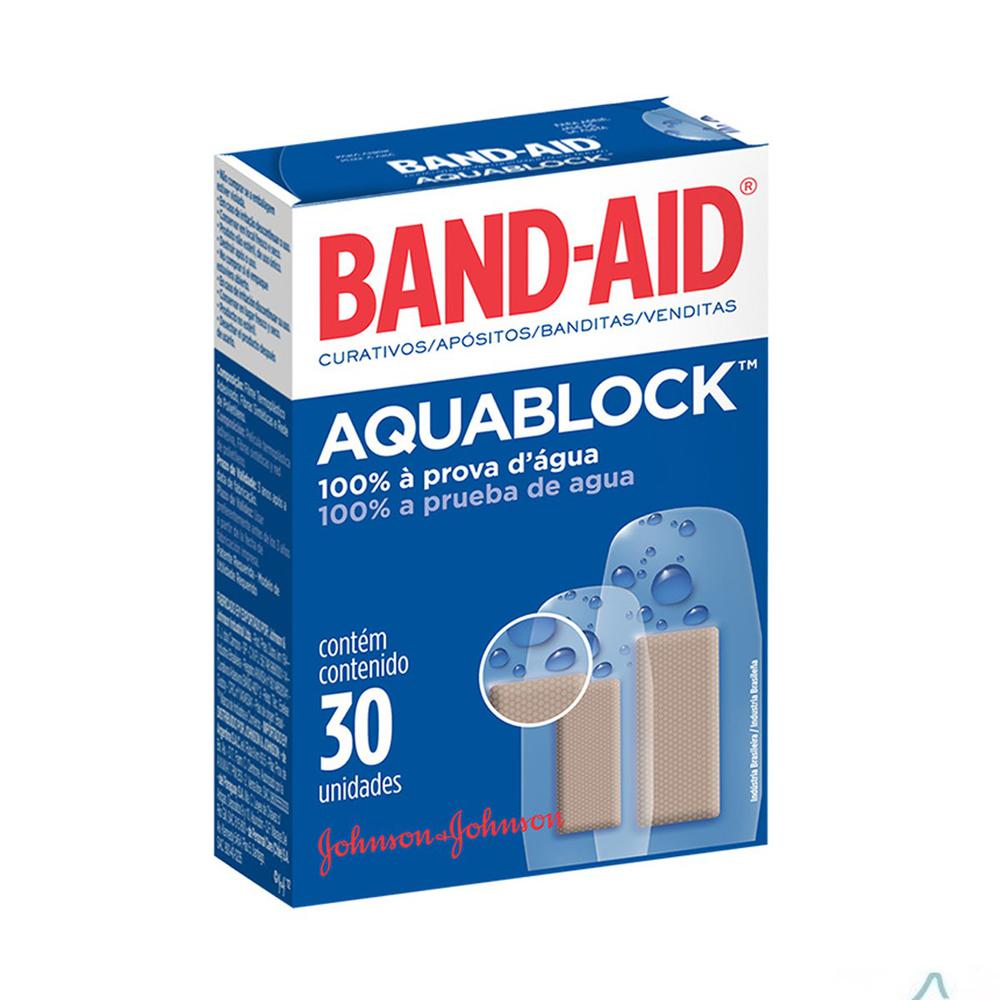 BAND-AID CURATIVOS À PROVA D'ÁGUA COM 30 UNIDADES