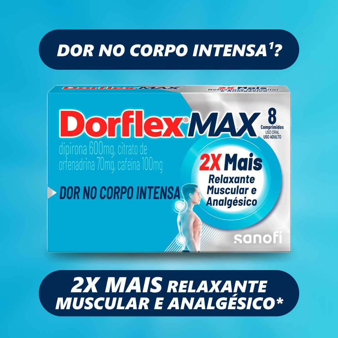 Dorflex MAX Analgésico e Relaxante Muscular 8 Comprimidos